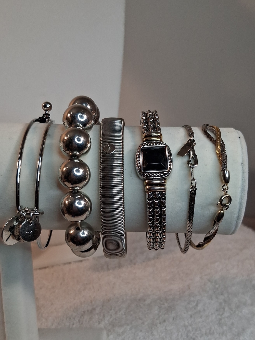 Silver Tone Women's Bracelet Set
